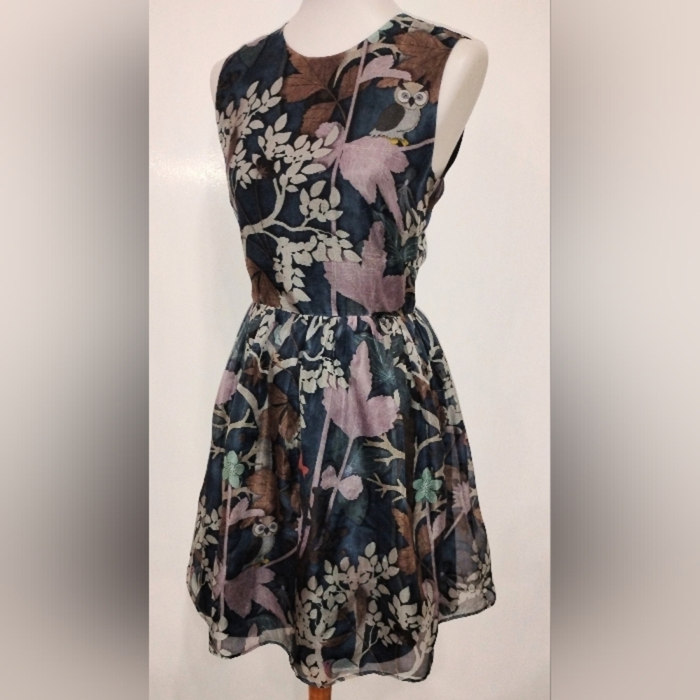 RED VALENTINO SILK CHIFFON DRESS NWOT